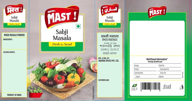 Jhaveri's Mast Sabji Masala Device mark 4790963 Trademark