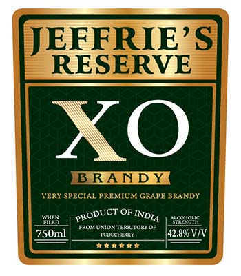 Jeffrie's Reserve Xo Brandy - Very Special Premium Grape Brandy (label) Device mark 5197694 Trademark