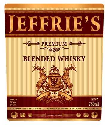Jeffrie's Premium Blended Whisky (label) Device mark 5197695 Trademark