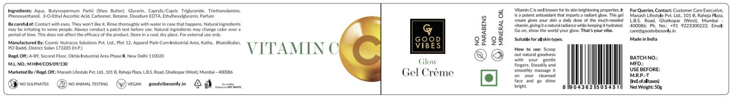 Good Vibes Vitamin C Glow Gel Creme Device mark 5595675 Trademark