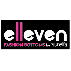 Elleven - Fashion Bottoms By Aurelia ( Logo With Black Back Ground And Tagline) Device mark 5799937 Trademark