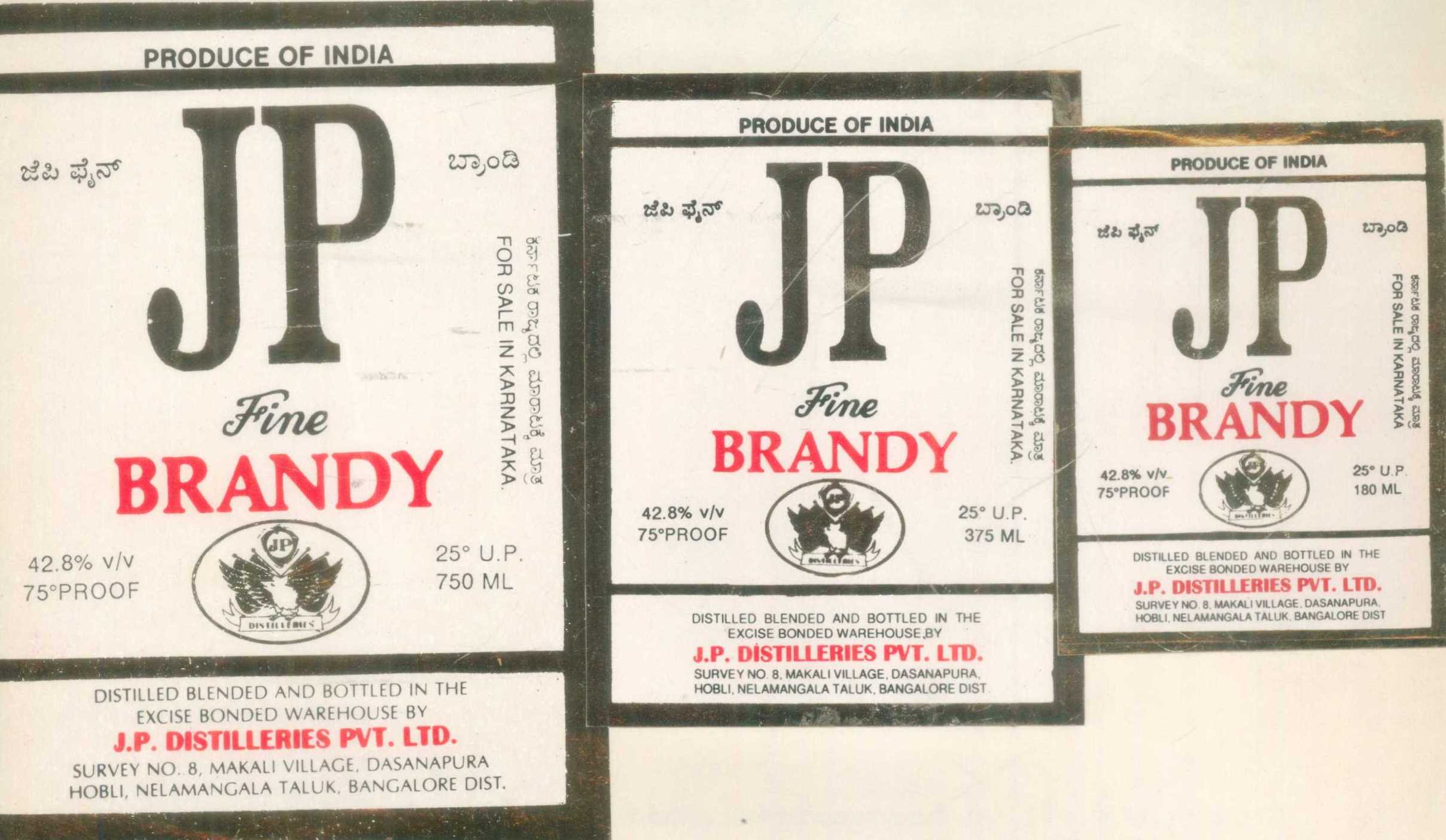 Jp Fine Brandy Device mark 601654 Trademark
