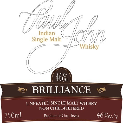 Paul John Indian Single Malt Whisky Brilliance Device mark 6052440 Trademark