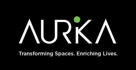 Aurika With Tagline Transforming Spaces. Enriching Lives Device mark 6189582 Trademark