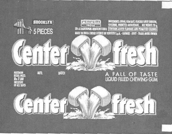 Centre Fresh (label) Device mark 684849 Trademark