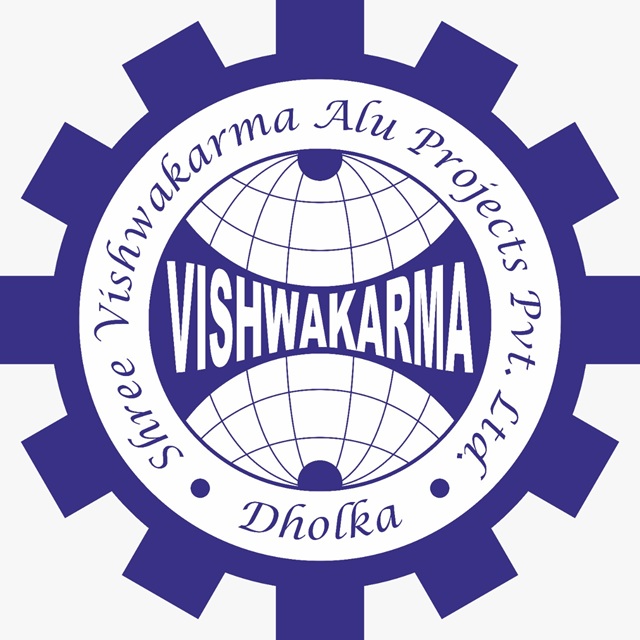 Device Of Vishwakarma With Shree Vishwakarma Alu Projects Pvt Ltd Dholka Device mark 6856501 Trademark