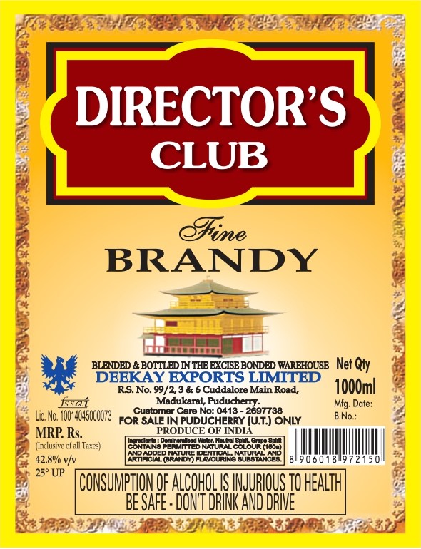 Director's Club Brandy Device mark 6894495 Trademark