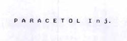 Paracetol Inj Device mark 910608 Trademark