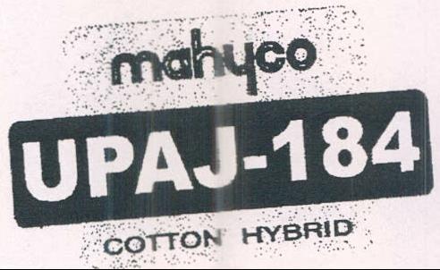 Mahyco Upaj-184 (lable) Device mark 928298 Trademark